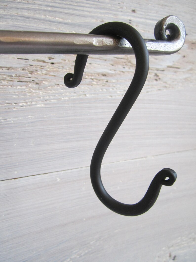 Set of 6 Hand S Hookspot Rack Hooks Blacksmith Made Etsy