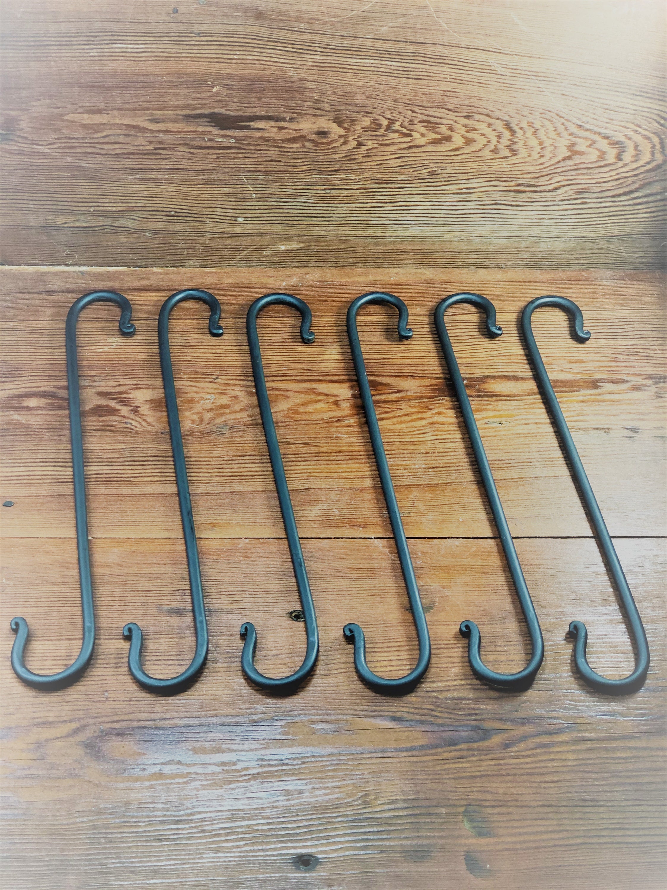 Set of 6 S Hooks Rustic Metal Hookgarden hanger outdoor Etsy