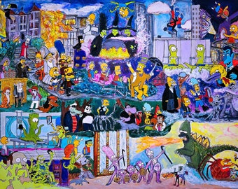 Los horrores de los Simpson (pintura original)