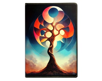 Magical Abstract Tree Faux Leather Lined Dream Journal Diary Book