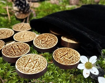 Knotwork Rune, Viking Rune Set, Elder Futhark Runes, Pocket Rune Set, Norse Rune set, USA seller