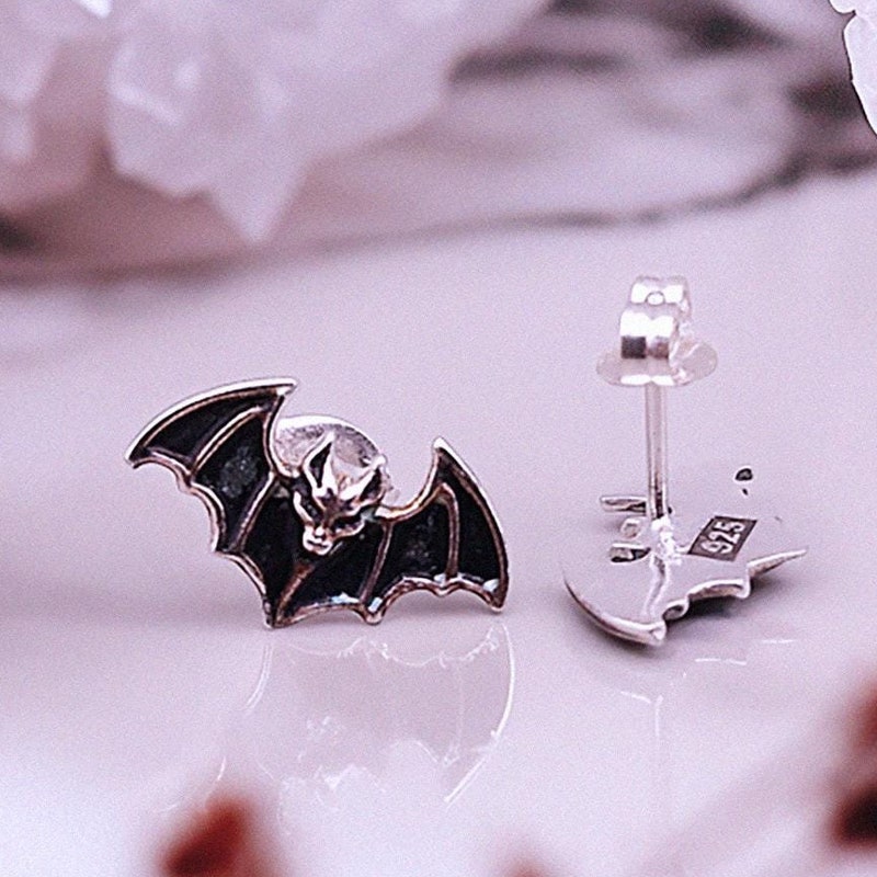 Bat Earrings - Pink main image 1