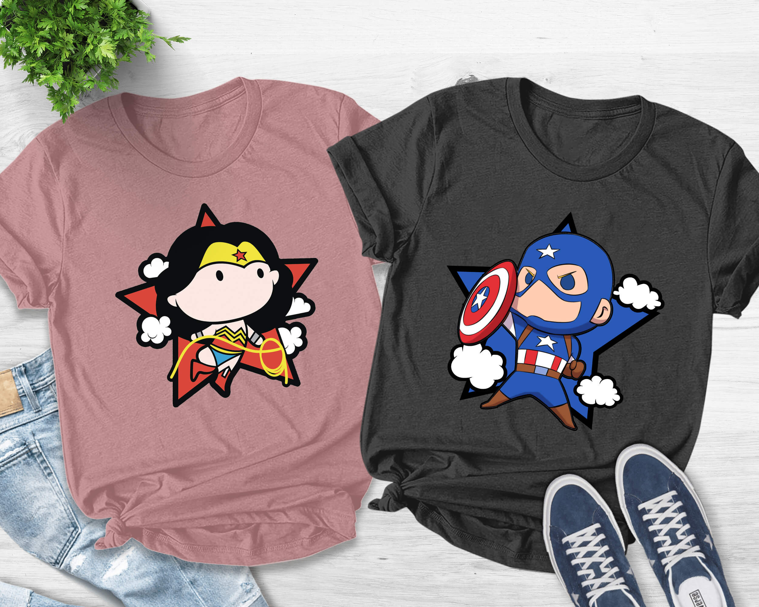 Captain America Shirt Matching Couple 