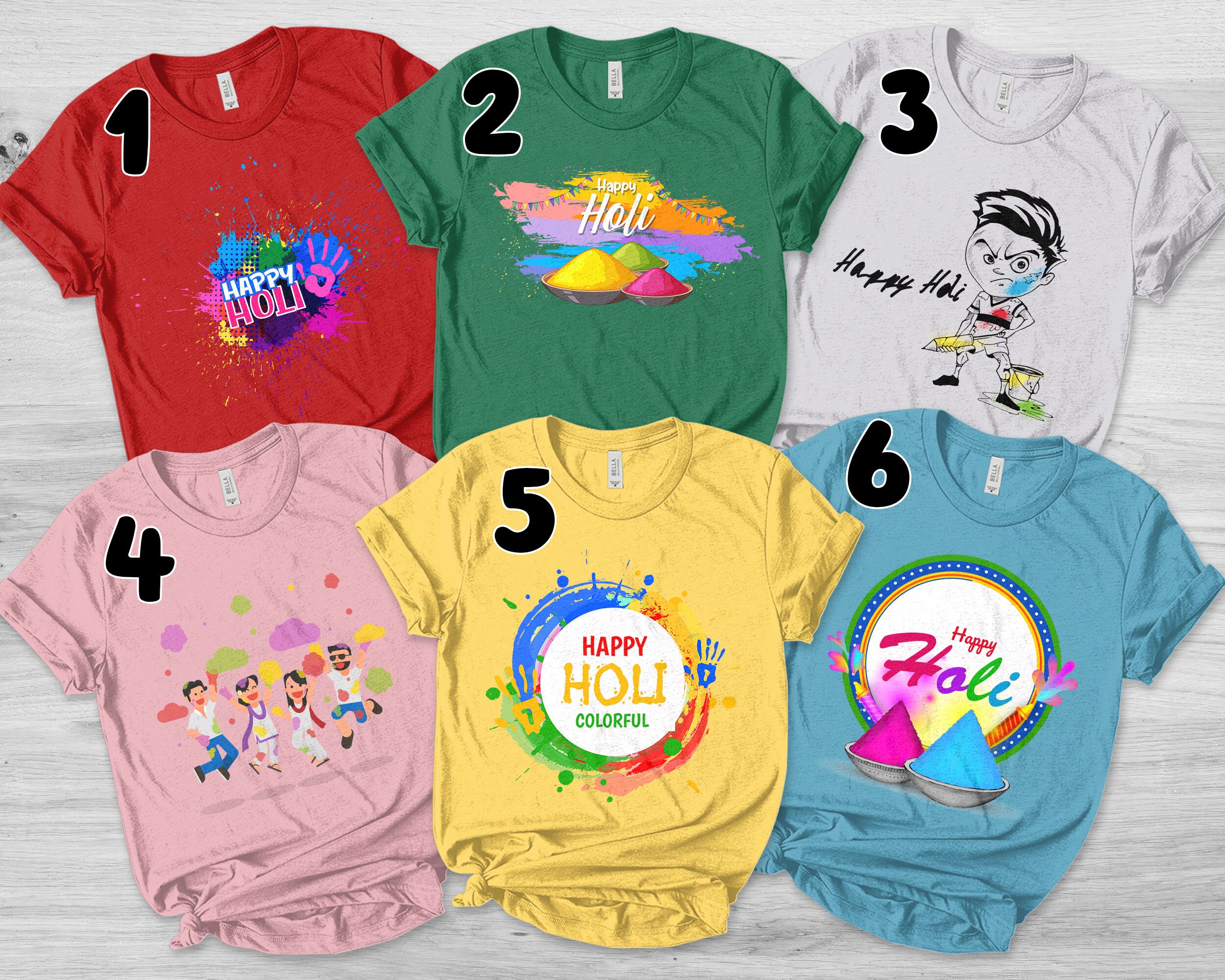 Holi T Shirt Graphic Tees T-shirts 