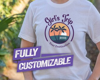 Mädchen Reise 2024 Shirt, benutzerdefinierte passende Urlaub Shirts, beste Freundin Geschenk, Mädchen Reise Shirt, Mädchen Urlaub Shirt