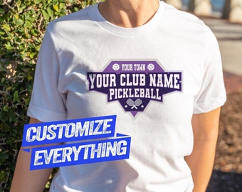 Personalisiertes Pickleball Club T-Shirt, personalisiertes Pickleball Game Day Shirt, Pickleball Spieler Geschenk, alles individuell anpassen!