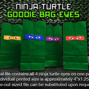 Ninja Turtle Goodie Bag Eyes (Digital File)