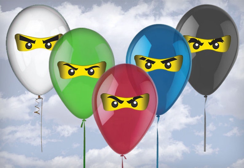 Ninja Balloon Eyes Digital File image 1