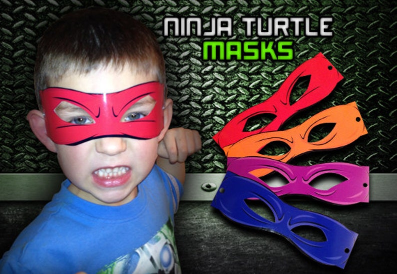 Ninja Turtle Masks digital File Etsy