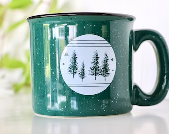 Green Tree Campfire Mug