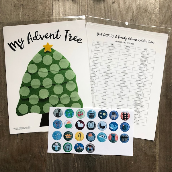 Advent Jesse Tree Sticker Chart