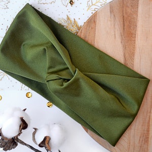 Green Lycra Twist headbands, mothers day gift