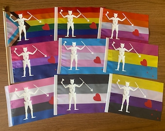 Gay Pirate Pride Flags- Handheld