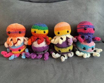 Pride Octopus Amigurumi Crochet Plush