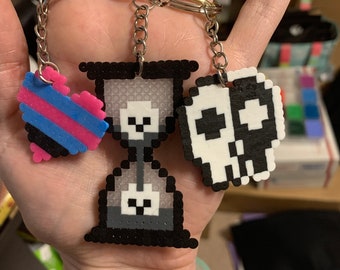Unus Annus Perler Bead Keychain Charms