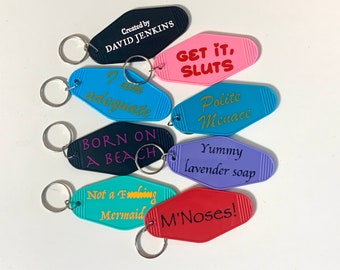 Gay Pirate Show Quote Hotel Tag Keychains