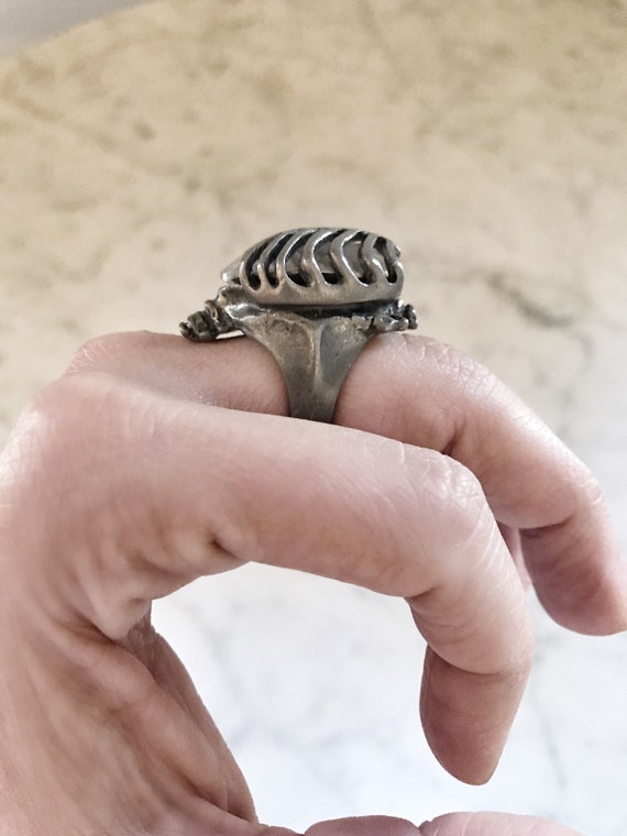 Crystal Rib Cage Ring Gem