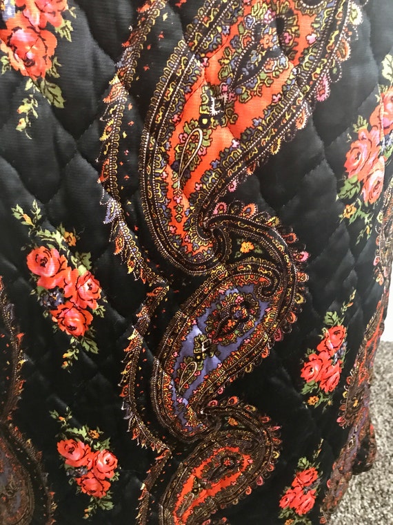 Quilted Paisley Hippie Maxi Skirt - image 2