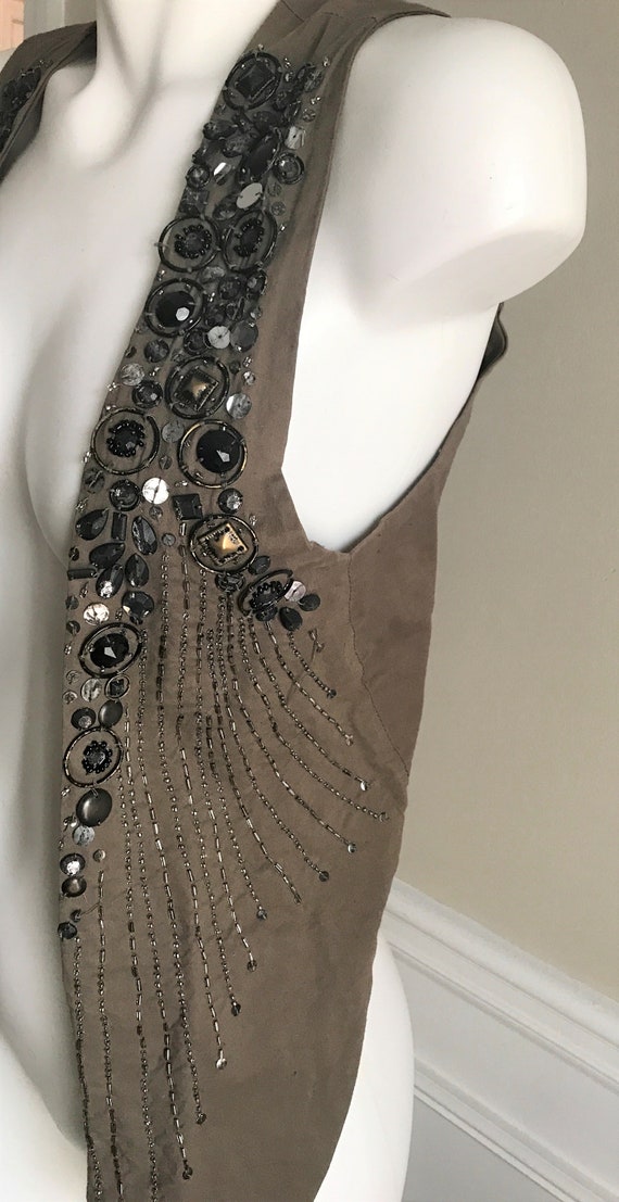 Long Beaded Hippie Vest - image 1