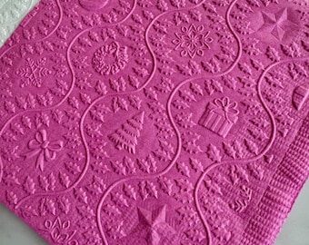 Christmas Ornament, Present, Star, Bow, and Wreath  Embossed Paper Napkins ~ Christmas Party ~ Beverage ~ Cake ~ Dessert ~ Bar