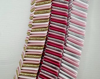 Love Chain Box Braid Homecoming Mum - Pink Color Options