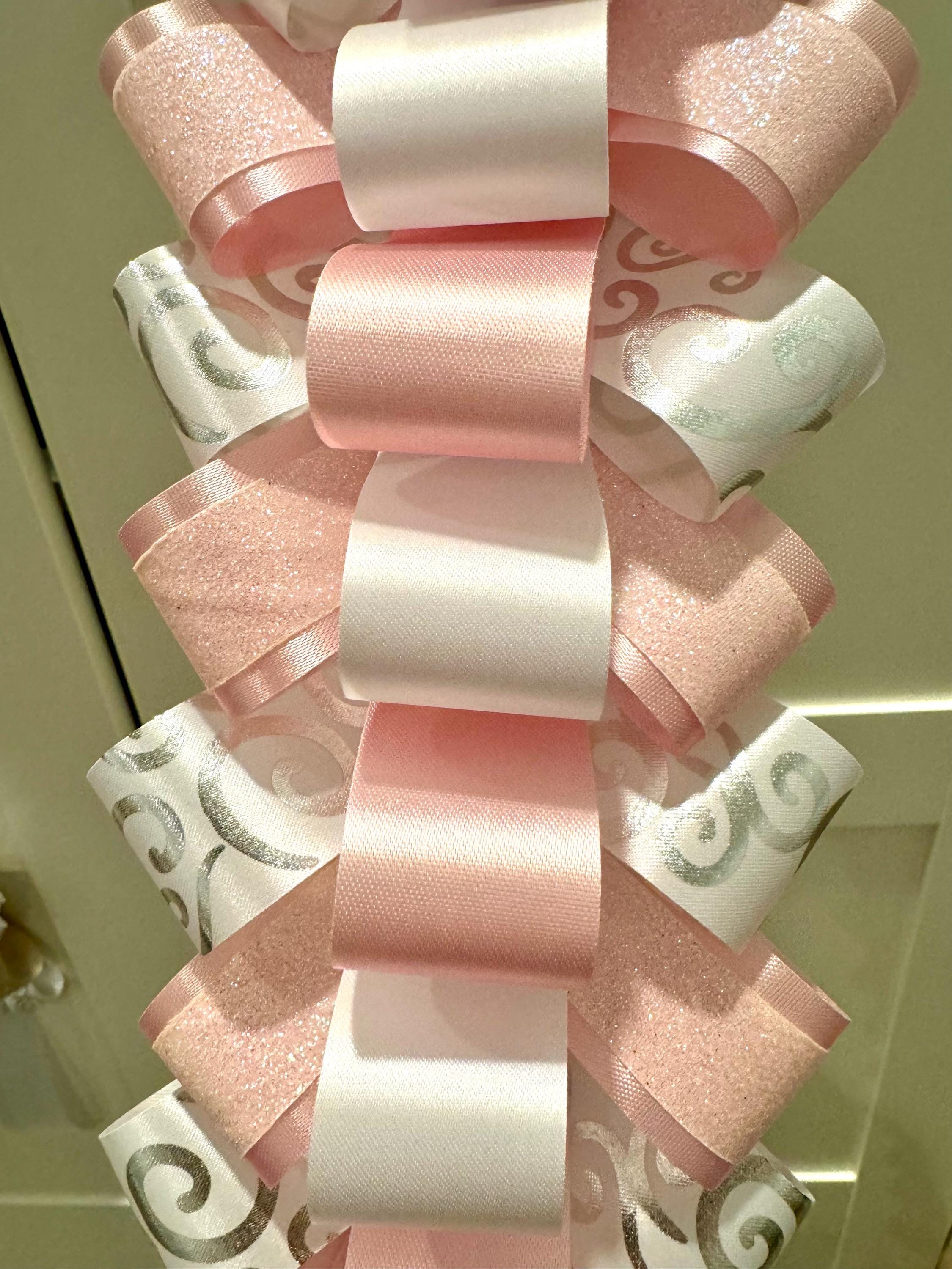 DIY Loopy Loop Chain Ribbon Kit - Homecoming Mum - Pink and Silver ...