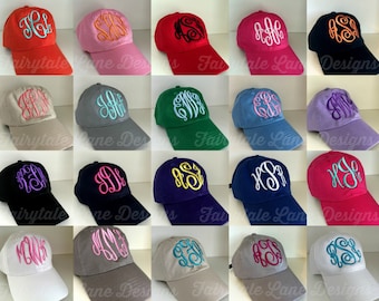 Monogram Baseball Cap - Monogrammed Hat - Tons of Color Options!