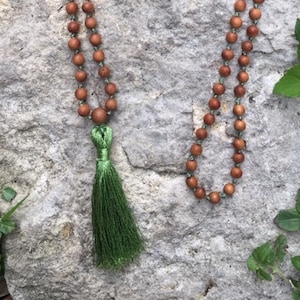 Australian Sandalwood Mala | 6mm Sandalwood Prayer Beads | Meditation Necklace
