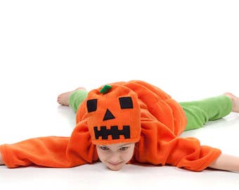 Christmas child pumpkin costume orange green baby toddler Christmas Gift