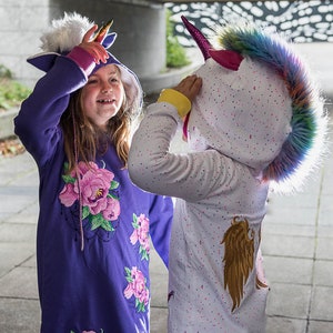 Butterfly Unicorn Hoodie Handmade Embroidered for Kids and Adults image 8