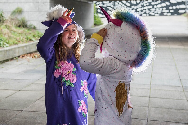 Butterfly Unicorn Hoodie Handmade Embroidered for Kids and Adults image 8