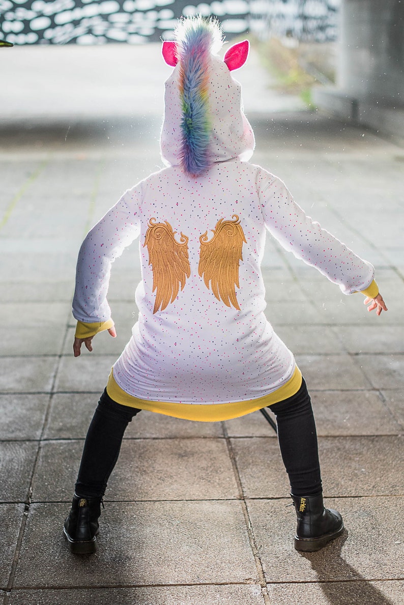 Butterfly Unicorn Hoodie Handmade Embroidered for Kids and Adults image 1