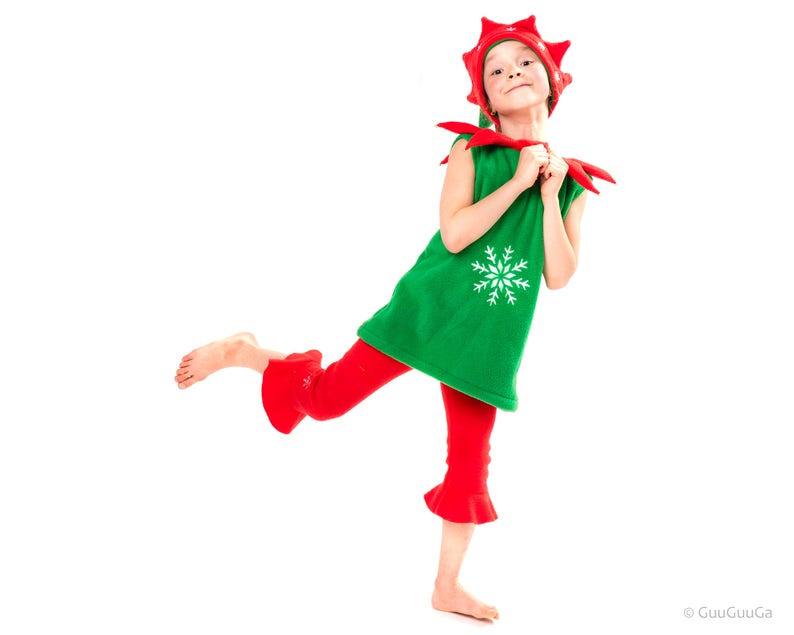 Christmas Christmas Elf Costume For Kids Christmas Gift image 3