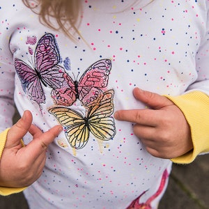 Butterfly Unicorn Hoodie Handmade Embroidered for Kids and Adults image 6