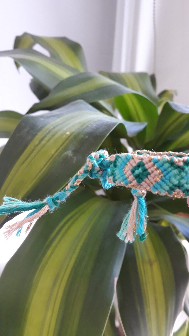 Wayuu bracelet Wayuu Handwoven Friendship Bracelet Mexico bracelet Turquoise /&Blue Friendship bracelet