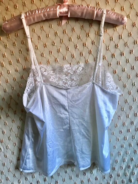 Womens Lingerie Apparel Size 34 White Vassarette Lace Bust with Adjustable Straps Vintage Ladies Camisole Undergarment Slip