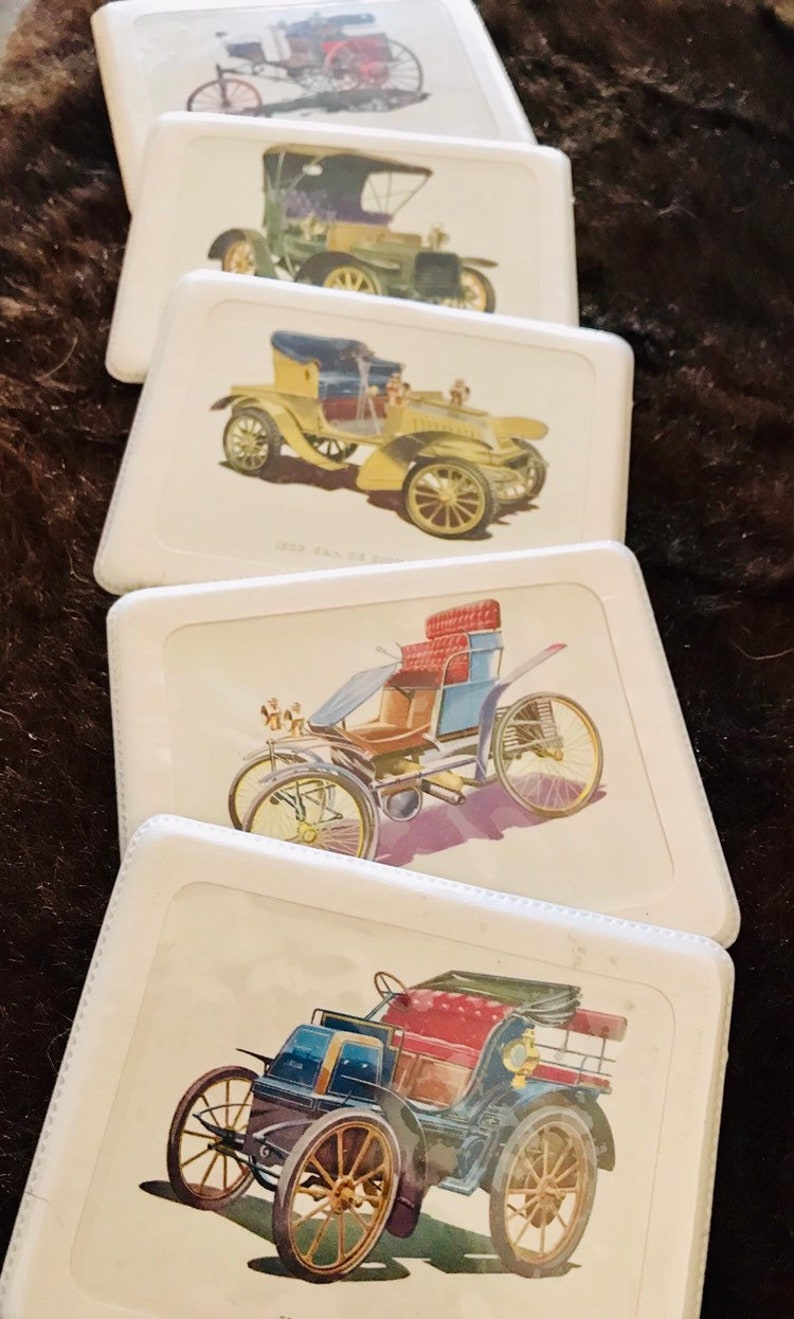 Vintage bar drink coasters cars Benz Daimler Lanchester De Etsy