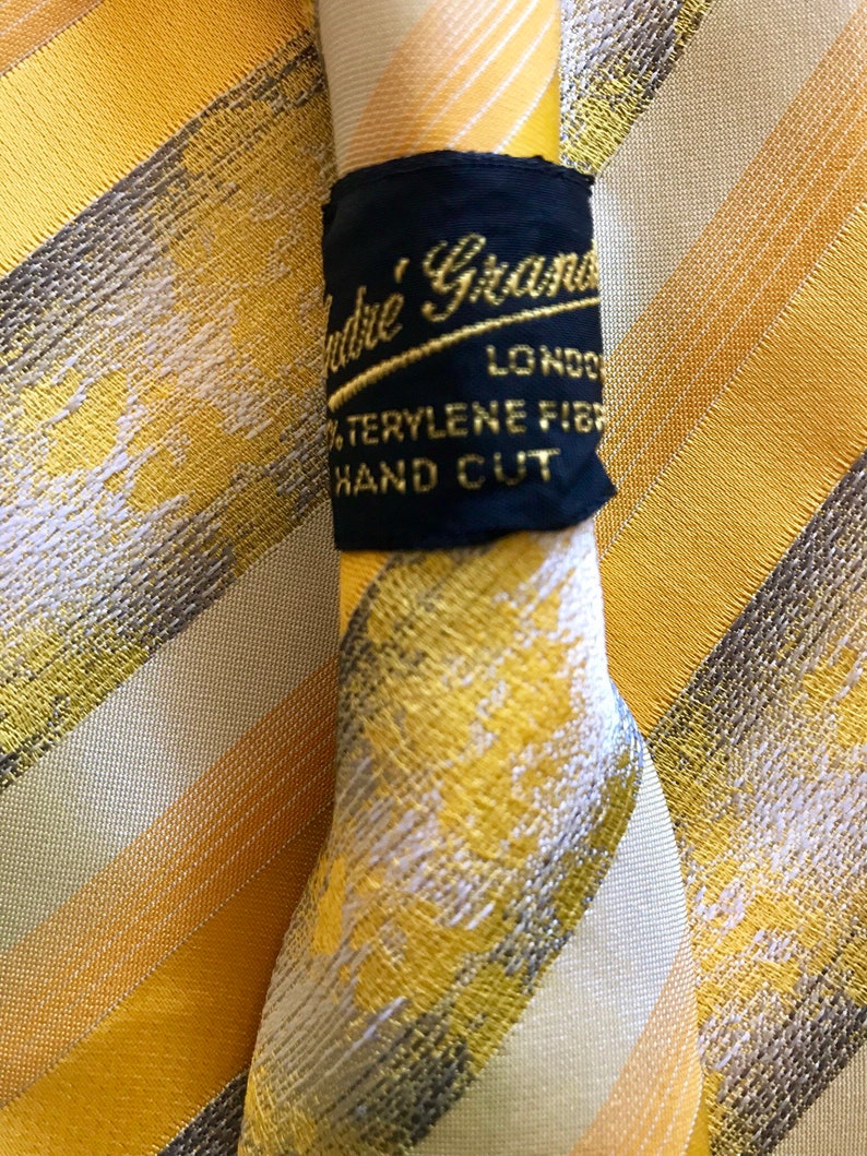 wide made in London 1970s Vintage retro mens neck tie