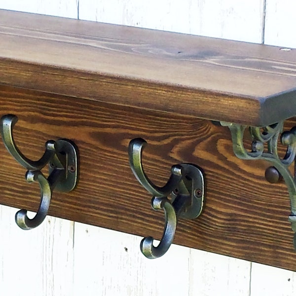Coat Hooks With Shelf Etsy UK