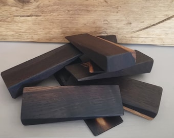 Solid Wood - Black bog oak (morta) - door wedge, door stop, doorstopper 1 solid piece HARDWOOD - The More you BUY the CHEAPER it gets