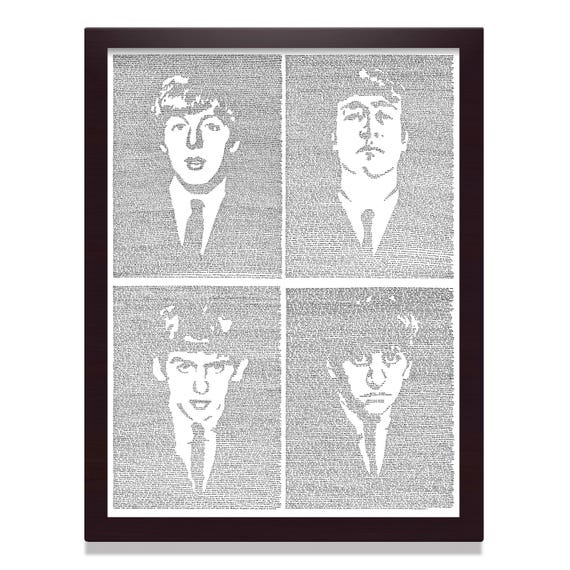 All 4 Beatles ONE PRINT