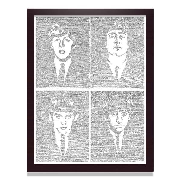 All 4 Beatles ONE PRINT