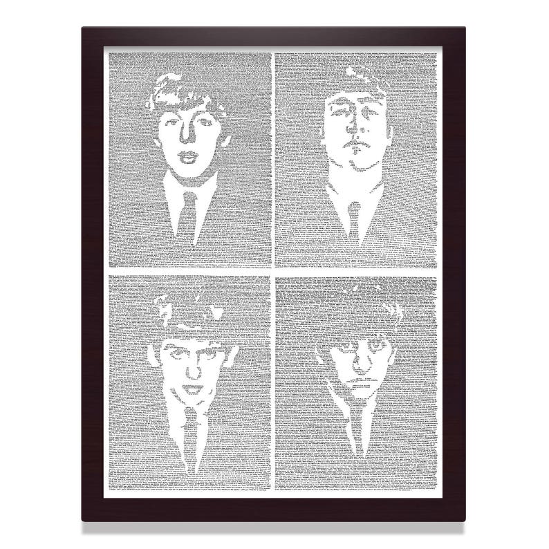 All 4 Beatles ONE PRINT image 1