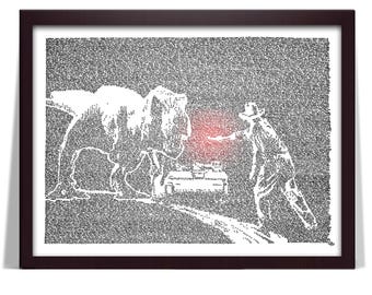 Jurssic Park - Handwritten Movie Art