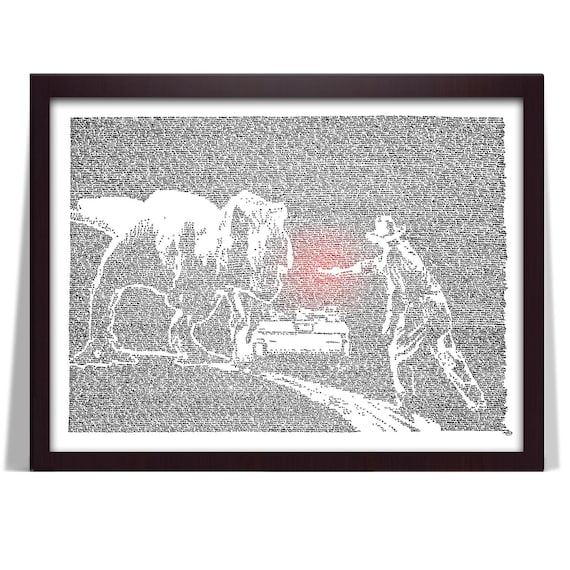 JP - Dr. Alan Grant and the T-Rex - Handwritten Movie Art