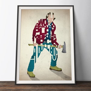 The Shining Movie Poster - Horror Typography Quote Film Art Print. Stephen King Jack Torrance word art gift for Him or Her
