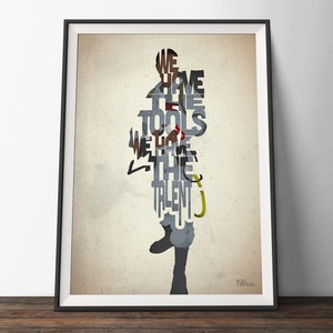 Ghostbusters Movie Poster - 80s comedy Typography Quote Film Art Print. Winston Zeddemore word art gift for Him or Her