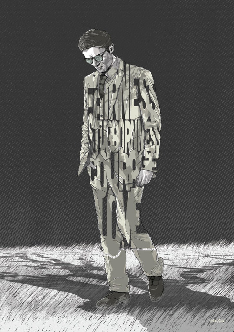 Atticus Finch Movie Poster Black and White Typography Quote | Etsy