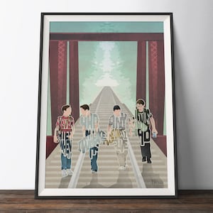 Stand By Me Movie Poster - 80s Typography Quote Film Art Print. Stephen King Stand By Me word art gift for Him or Her