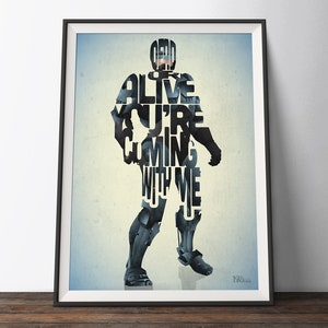 Robocop Movie Poster - 80s Sci-fi Typography Quote Film Art Print ...